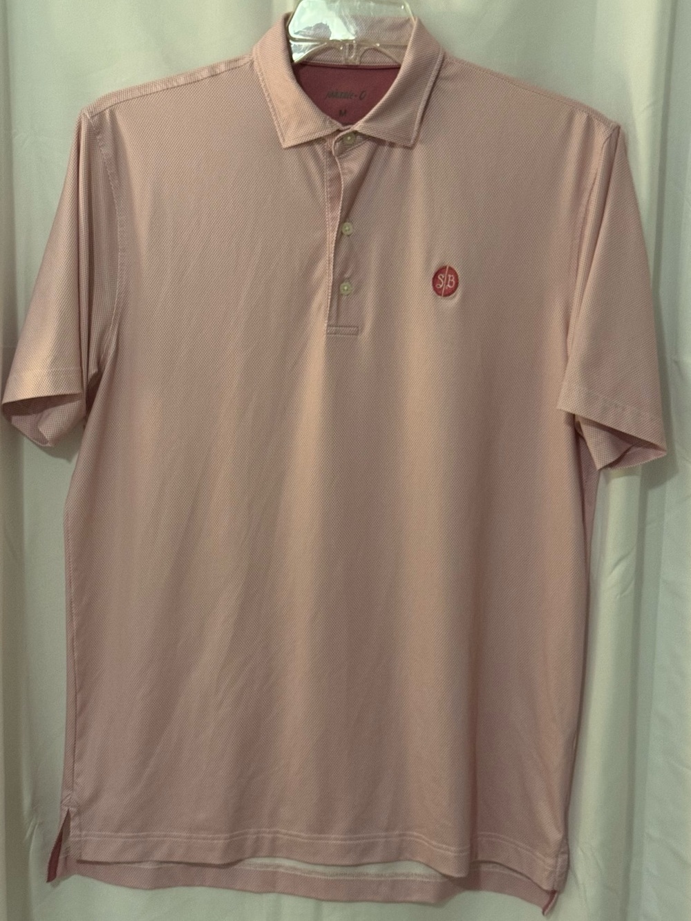 johnnie-O Men’s Medium Performance Golf Polo – Rose